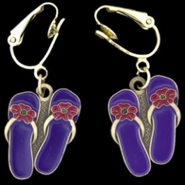 Earings Purple Sandals