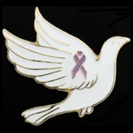 Pin Aux Purple Ribbon Dove