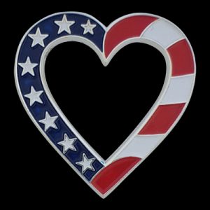 Patriotic Heart Pin